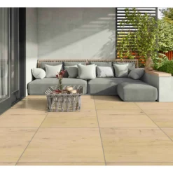 Feinsteinzeug-Platte No 1 Tile Wood beige 60 x 60 x 2 cm