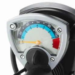 Fischer Bikes Fuß-Standpumpe mit Manometer und Adapter schwarz