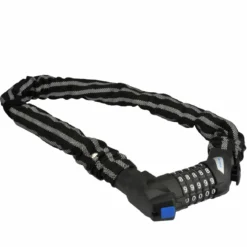 Fischer Bikes Kettenschloss mit Zahlencode und Reflex 80 cm 8 mm