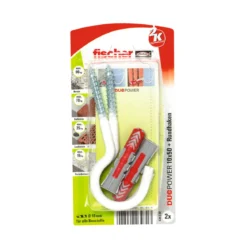 FischerDübel DuoPower 10 x 50 mm mit Rundhaken groß nylonbeschichtet 2 Stück