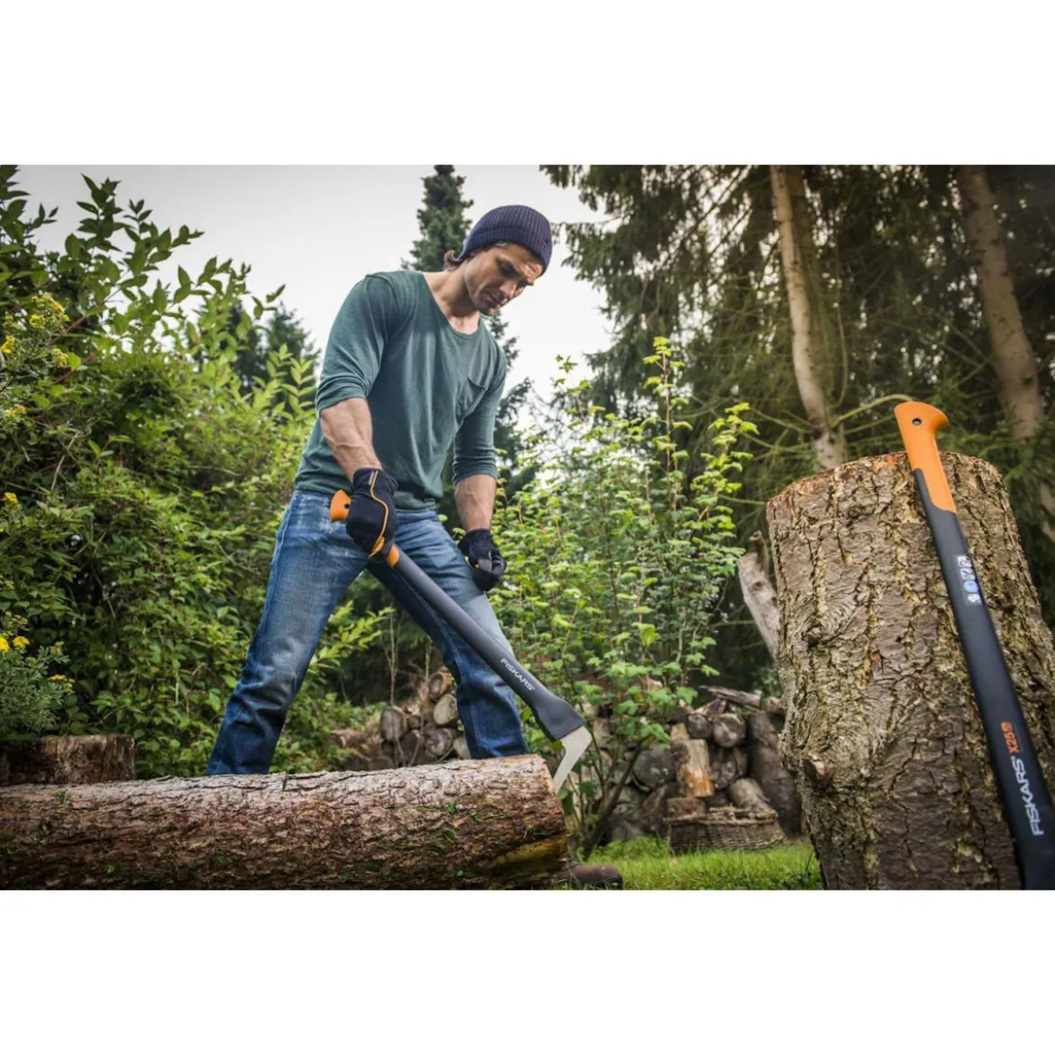 Fiskars Holzstapelhilfe WoodXpert Sappie XA22