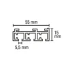 Flächenvorh-Sch. 3lfg Atlanta alu 260cm