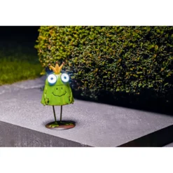 Flector Garten LED-Solar-Dekoleuchte Froschkönig Jorge grün