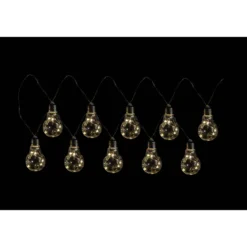 Flector Garten LED-Solar-Lichterkette Vintage inkl 10 Birnen