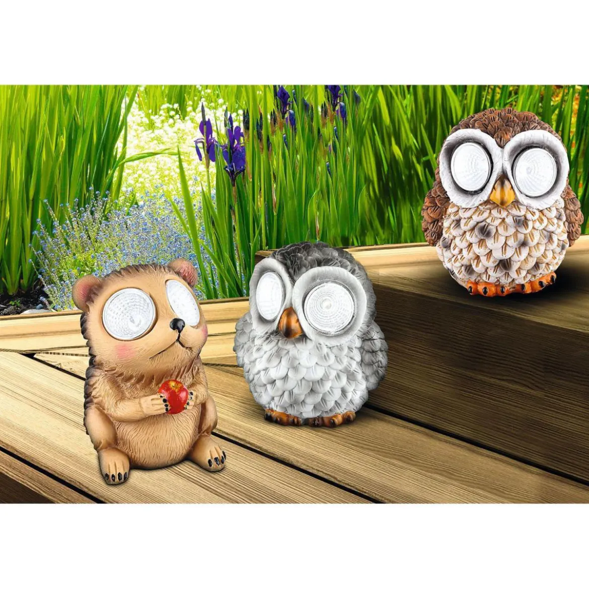 Flector Garten LED-Solartiere 8 x 7 x 9 cm verschiedene Designs