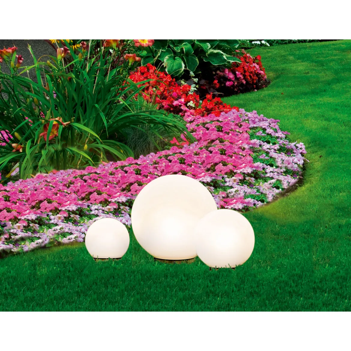 Flector Garten Solar-Kugelleuchte weiß Durchmesser 15 cm