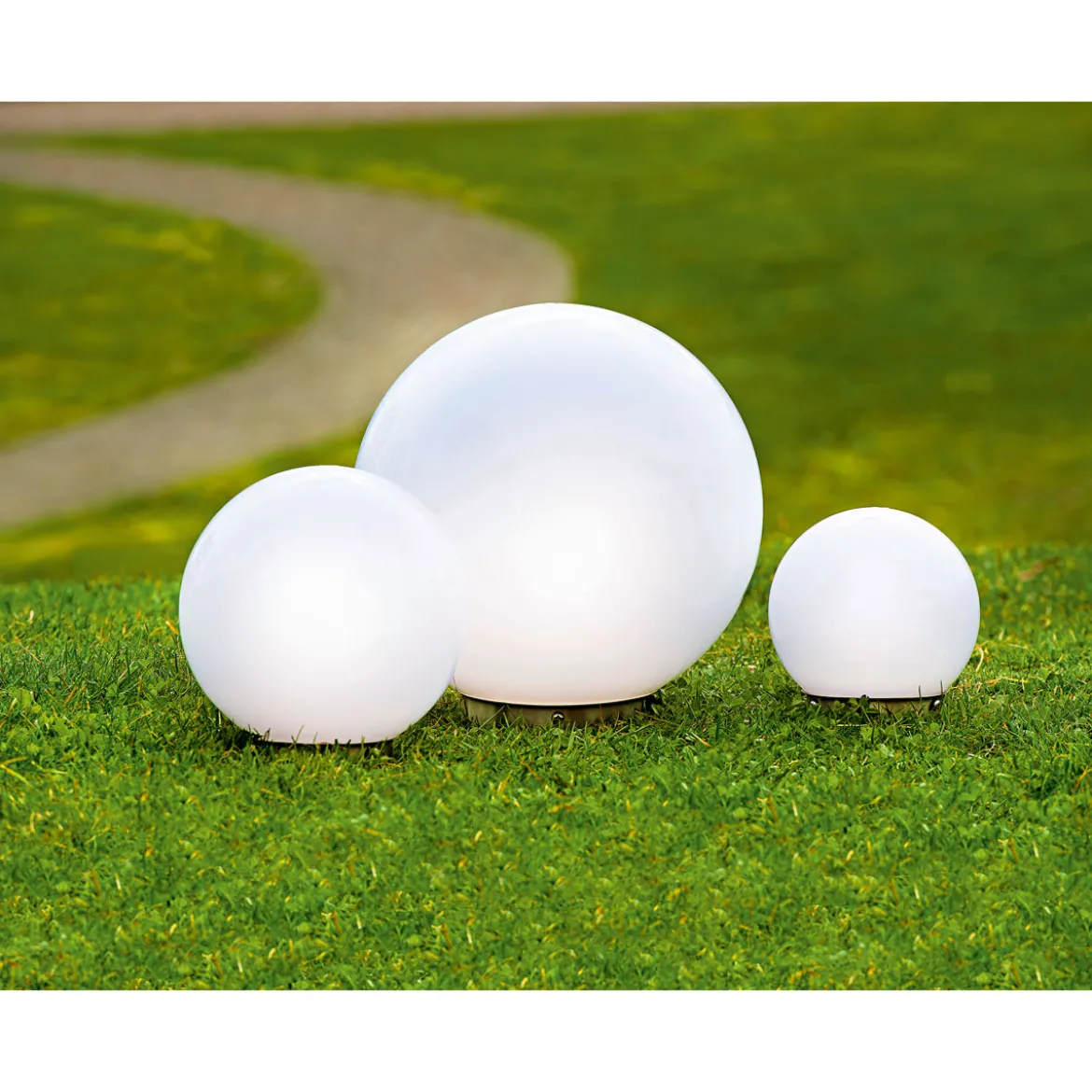 Flector Garten Solar-Kugelleuchte weiß Durchmesser 15 cm
