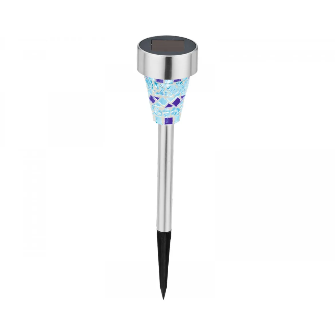 Flector Garten Solarleuchte Mosaikstick blau