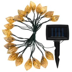 Flector Solarlichter Golden Leaf 4m inkl Akku