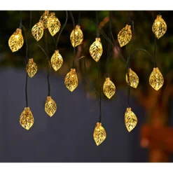 Flector Solarlichter Golden Leaf 4m inkl Akku