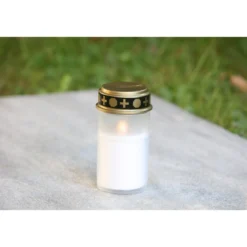 Flower Power LED Outdoor Grablampe mit Dorn SPINA WHITE 7 x 13 cm Kunststoff