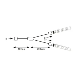 FN MaxLED Y-Splitter 30 cm weissKunststoff