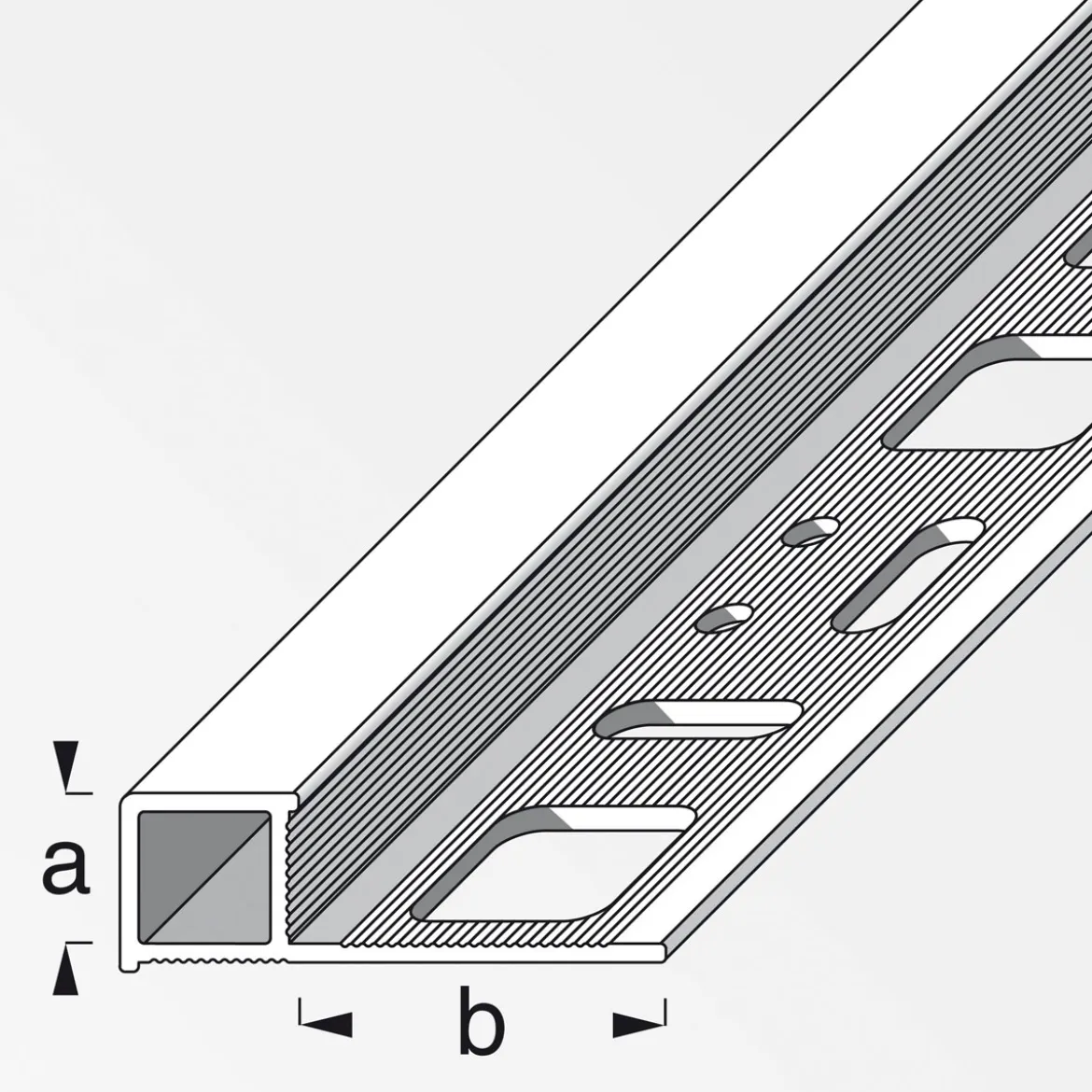 Fundamo Quadratprofil 10 mm 2,5m silber
