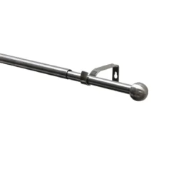 Gardinenstangen Set ausziehbar Durchmesser 16/19 mm 120-210 cm Edelstahl-Optik