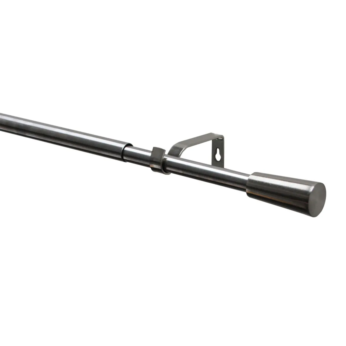 Gardinenstangen Set Kos Cone ausziehbar Durchmesser 16/19 mm 120-210 cm Edelstahl-Optik