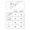 Gardinenstangen Set Kos Cone ausziehbar Durchmesser 16/19 mm 190-340 cm Edelstahl-Optik