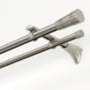 GardiniaGardinenstange Chicago mit Innenlauf Durchmesser 16 mm 200 cm Edelstahl-Optik