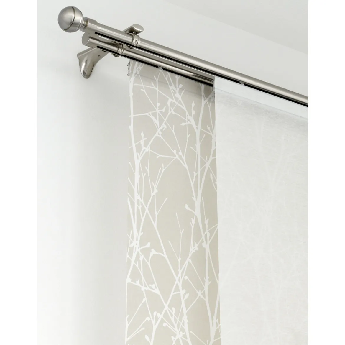 GardiniaGardinenstange Chicago mit Innenlauf Durchmesser 16 mm 120 cm Edelstahl-Optik