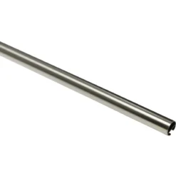 GardiniaGardinenstange Chicago mit Innenlauf Durchmesser 16 mm 160 cm Edelstahl-Optik