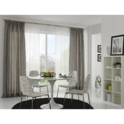 GardiniaGardinenstange Chicago mit Innenlauf Durchmesser 16 mm 160 cm Edelstahl-Optik