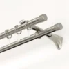 GardiniaGardinenstange Memphis mit Innenlauf Durchmesser 16 mm 120 cm Edelstahl-Optik