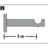Gardinia Träger Chicago offen für Durchmesser 20 mm 8 cm weiß