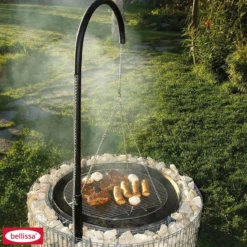 Garten-Feuerstelle mit Grill 92/72 x 40 cm