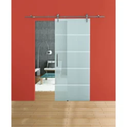 Glasschiebetür Blockstreifen 90 x 208 cm