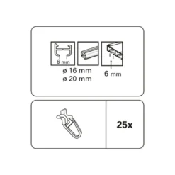 Gleiter für Aluschiene 25 Stück 13 mm