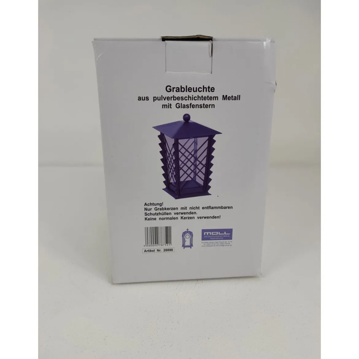 Grablaterne Metall schwarz