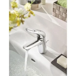 Grohe Einhand-Waschtischbatterie Eurostyle S-Size Hebel offen chrom