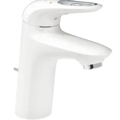 Grohe Einhand-Waschtischbatterie Eurostyle S-Size Hebel offen moon white/chrom