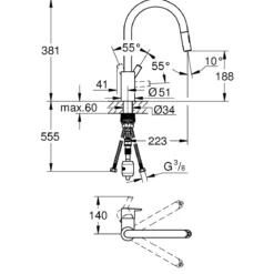 Grohe Feel Einhand-Spültischbatterie DN 15