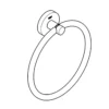 Grohe Handtuchring Essentials silber Durchmesser 18 cm