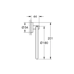 Grohe Handtuchring Essentials silber Durchmesser 18 cm