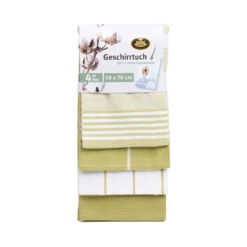 Gözze Geschirrtücher 100% Baumwolle 4er Pack 50x70cm lindgrün