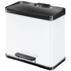 Hailo Trenn-Mülleimer Oeko Duo Plus L 17+9 L wei