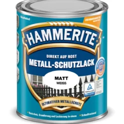 Hammerite Metallschutzlack weiß matt 750 ml