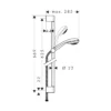 Hansgrohe Brauseset Vario mit Brausestange 65 cm