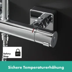 Hansgrohe Duschsystem Vernis Shape mit Thermostat chrom