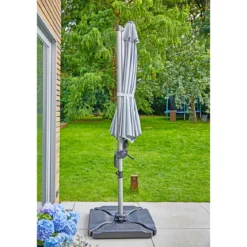 Haveson Ampelschirm Catania 300 cm silbermetallic