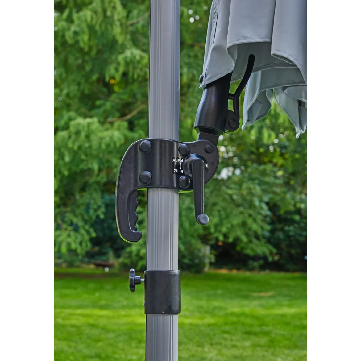 Haveson Ampelschirm Catania 300 cm silbermetallic