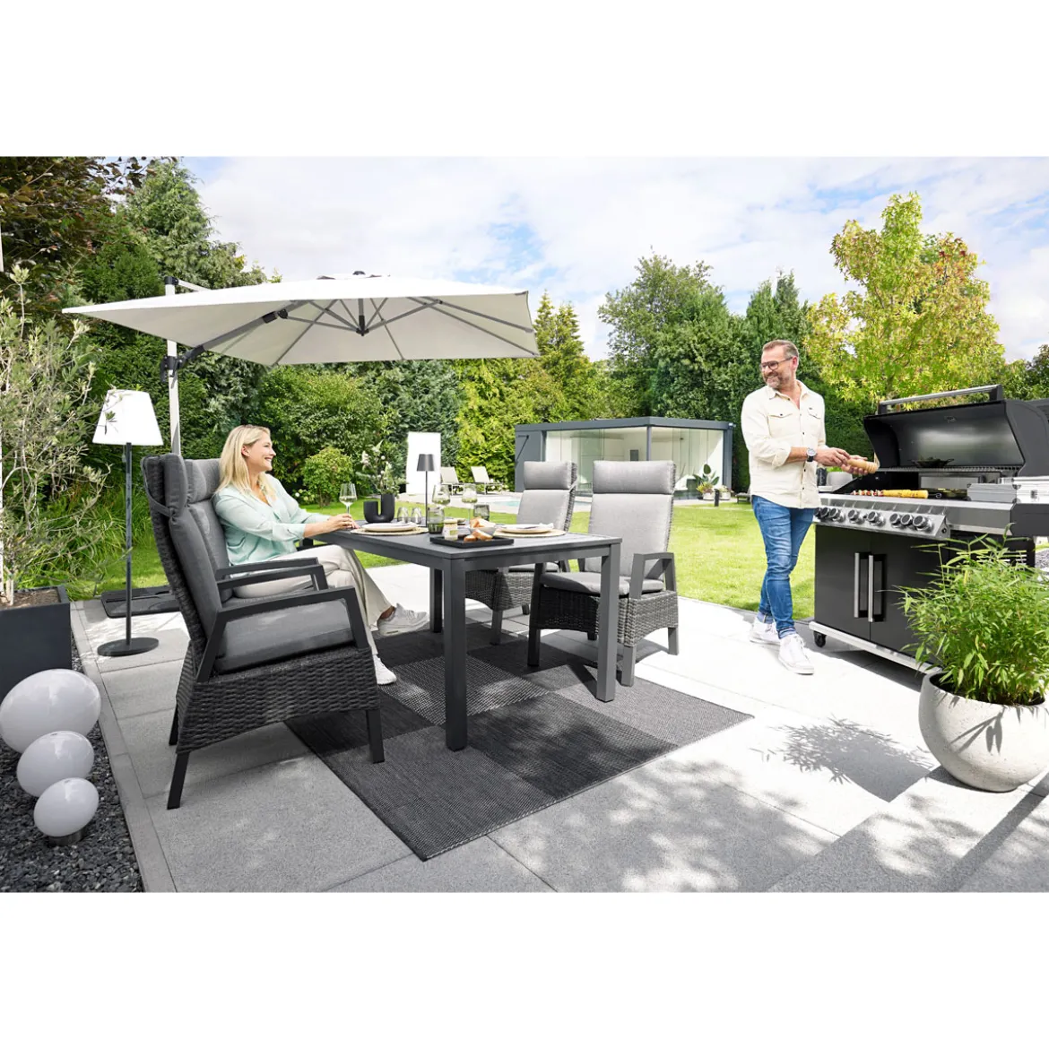 Haveson Gartentisch Bergamo BxHxT 160 x 74 x 90 cm
