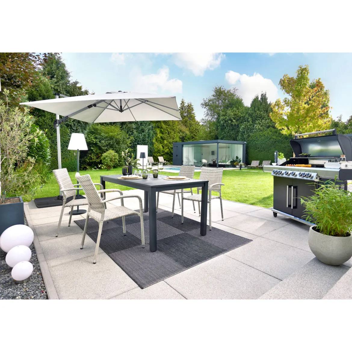 Haveson Gartentisch Bergamo BxHxT 160 x 74 x 90 cm