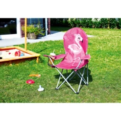 Haveson Kinderfaltstuhl Flamingo 64 x 40 x 68 cm mit Tragetasche