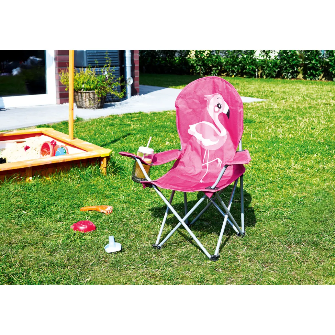 Haveson Kinderfaltstuhl Flamingo 64 x 40 x 68 cm mit Tragetasche