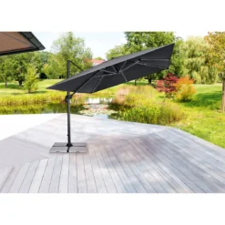Haveson LED-Ampelschirm Cremona 300 x 300 cm anthrazit