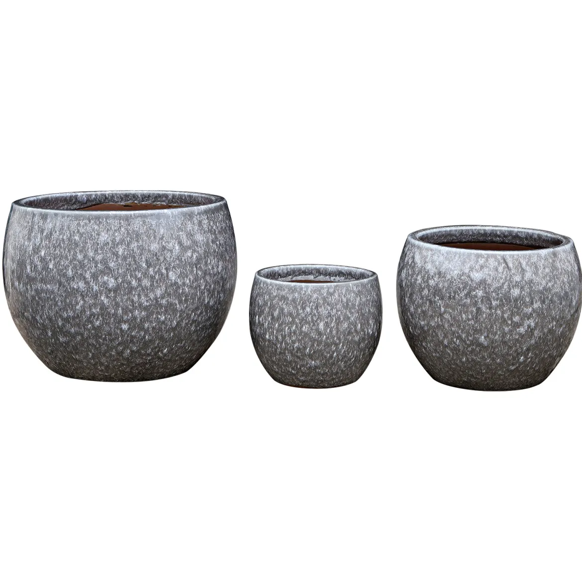 Haveson Pflanztopf Glasierter Stein LxBxH 21 x 21 x 17 cm