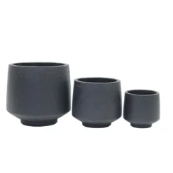 Haveson Pflanztopf PORES anthrazit 23 x 23 x 21 cm
