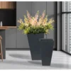Haveson Pflanztopf Terrazzo konisch-eckig 42 x 42 x 75 cm